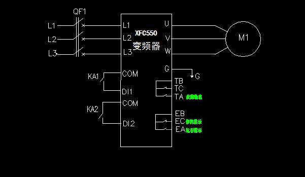 XFC550變頻器在移動式破碎機上的應用(圖3) XFC550變頻器在移動式破碎機上的應用(圖3)
